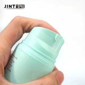 Botol pompa wajah tanpa udara Perawatan Kulit 30ml bahan PP dengan penyemprot pompa untuk pembersih wajah permukaan cetak layar