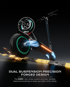 S5 E-Scooter 48V23AH Batería 62 millas Rango Pantalla digital Brazo oscilante forjado 2800W Aleación de aluminio Plegable a prueba de agua - Product Image 3