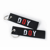 Fabricant en Chine personnalisé votre propre nom logo 3D porte-clés brodés en coton pour cadeau promotionnel