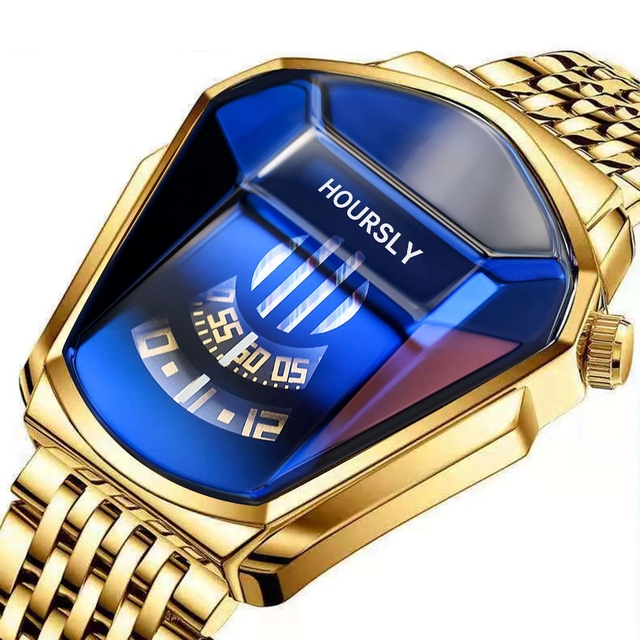 2026 Luxury HOURSLY Brand Trend Cool Men's Wrist Watch Stainless Steel Technology Fashion Quartz Watch for Men Relogio Masculino