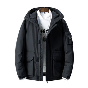 เสื้อโค้ทขนเป็ดสำหรับผู้ชายเสื้อโค้ทขนเป็ดแบบหนามีฮู้ดสำหรับ2022ฤดูหนาว - Product Image 4