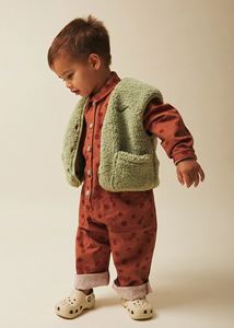 Unisex Baby Kids Winter Sleeveless Sherpa <strong>Gilet</strong> Soft and Warm with Cotton Lining Outerwear Coat Fuzzy Jacket - Product Image 3