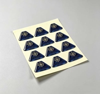 Autocollants 3D en époxy personnalisés avec logo boussole triangulaire, autocollants décoratifs imperméables de la marque Spintoy