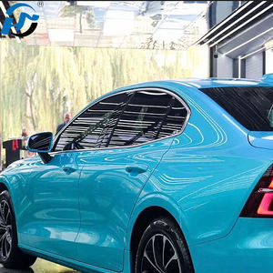Venta al por mayor PET TPU Cast Foshan Factory HD Metallic brillante <span class=keywords><strong>Maya</strong></span> Sea Blue Car Wrap Vinilo 1.52X1 8M/5X60FT Un tamaño de rollo completo - Product Image 3