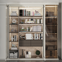 Système de porte escamotable pour armoire murale, mécanisme coulissant à fermeture douce, design contemporain, couleur et taille personnalisées