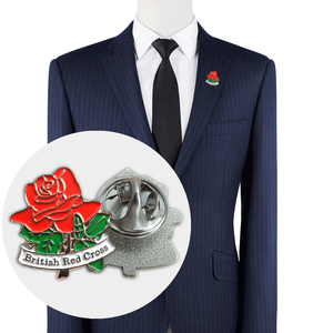 Pin de Esmalte con Logotipo de la Cruz Roja Británica en Relieve Metálico - Product Image 2