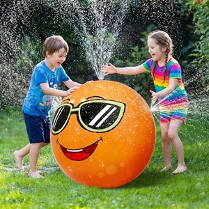 Pelota de Agua Inflable de PVC con Rociador Facial, 31.5cm, Reutilizable para Jugar en el Césped de Verano, Rociador de Jardín, Pelota de Playa, se Conecta a la Manguera del Jardín - Product Image 1