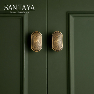 Santaya Solid Antiek Geborsteld Messing Handgrepen Keuken Kastgrepen Slaapkamer Garderobe Ladeknoppen Meubelgrepen - Product Image 4