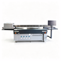 H1000 2500*1250mm Ricoh Konica printkop digitale LED UV inkjet vlakbedprinter voor acryl, hout, glas, metaal printen, semi-automatisch