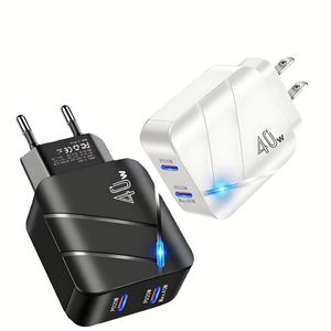 Wholesale 40W Fast Charging Mobile Phone <b>Adapter</b> USB <b>Type</b> <b>C</b> Wall Power Charger for Phone With Box - Product Image 1