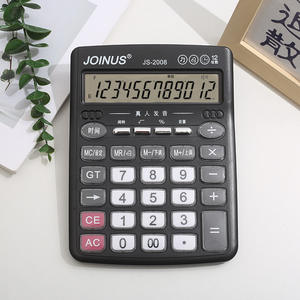 เครื่องคิดเลขเสียงพูด Joinus Js-2008 12 หลัก ปุ่มขนาดใหญ่ สำหรับใช้ในสำนักงานทางการเงิน สีดำ พร้อมฟังก์ชั่นเสียงพูดเหมือนคนจริง - Product Image 1