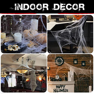 Telaraña Súper Elástica, Accesorios de Halloween, Algodón de Araña para Fiestas de Halloween - Product Image 3