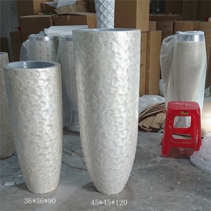 <span class=keywords><strong>Vaso</strong></span> da Terra in Fibra di Vetro Bianco Ecologico alla Moda per Arredamento Casa, Vendita Calda di Fabbrica - Product Image 4
