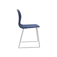 Tabourets de bureau modernes à hauteur fixe, chaises d'école durables en plastique avec pieds métalliques, empilables pour hôpitaux et salles de réunion