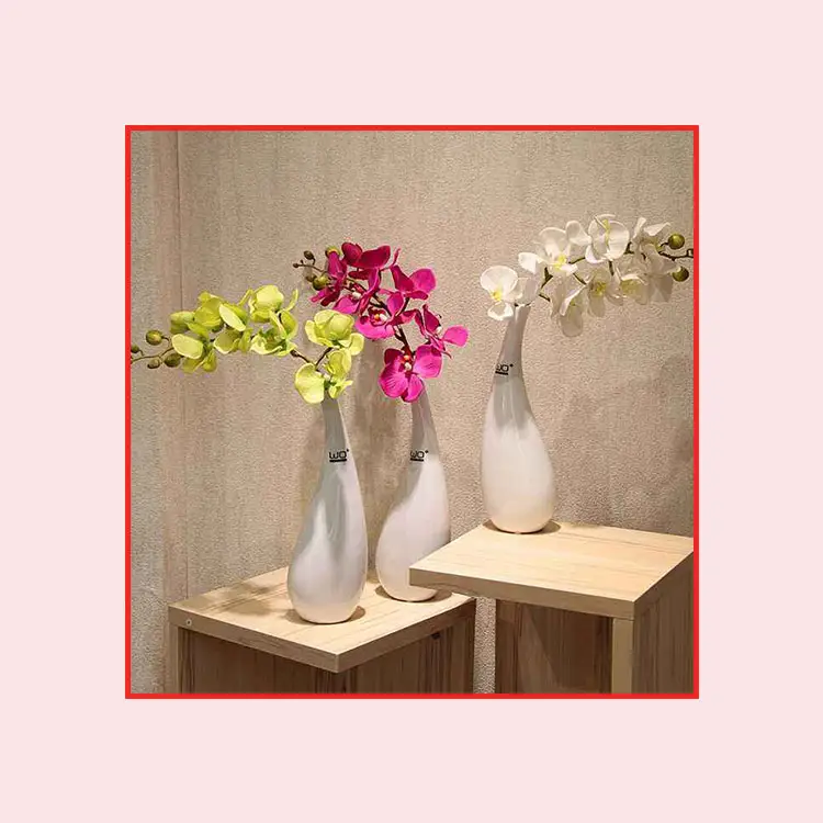7 têtes d'orchidées artificielles de haute qualité, fleurs d'orchidées artificielles au toucher réaliste pour décoration de mariage, décor de maison