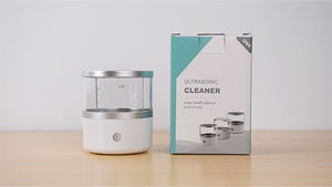 Nettoyeur à ultrasons multifonctionnel pour usage domestique et extérieur, corps cylindrique transparent, 45 kHz, alimenté pour les appareils dentaires et les gouttières. - Product Image 3