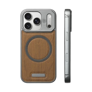 Funda de Teléfono de Cuero PU con Textura de Madera Avanzada para iPhone 17 12 13 Pro Max 14 15 16 Plus 17 Air, Ultrafina, Sin Marco, Antigolpes - Product Image 5