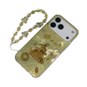 Étui <span class=keywords><strong>de</strong></span> <span class=keywords><strong>téléphone</strong></span> portable en TPU+PC doré pour 11 12 <span class=keywords><strong>13</strong></span> 14 15 16 17 Pro Max Air, pochettes <span class=keywords><strong>de</strong></span> <span class=keywords><strong>téléphone</strong></span> avec bracelet doré pour Samsung Redmi Oppo - Product Image 3