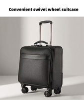Valise moderne en PU rigide de 16 pouces avec roulettes pivotantes, légère, durable, imperméable, écologique, pour hommes, affaires, extérieur