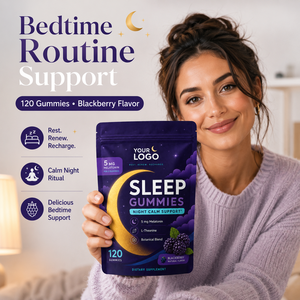 Gomitas para Dormir con Extracto Herbal Natural, Sabor a Mora, para una Noche de Relajación Profunda y Reparadora, ODM - Product Image 6