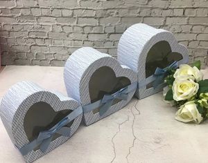 Caja de dulces con logotipo personalizado, caja de cartón de lujo con forma de corazón, 3 Cajas de Regalo - Product Image 6