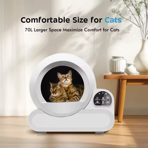 Caja de Arena Inteligente Automática para Gatos OEM, Grande, <span class=keywords><strong>70L</strong></span>, Autolimpiable, Diseño de Seguridad Antipinzamiento para Múltiples Gatos, Inodoro para Mascotas - Product Image 4
