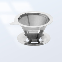 Filtre à café conique personnalisé en acier inoxydable, cartouche filtrante 304316, réutilisable, double maille, pour café
