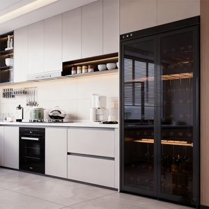 Mobile da Cucina in Legno Piatto, Ante in Truciolato Senza Vernice, Pannello in Fibra <span class=keywords><strong>a</strong></span> Media Densità Verniciato, Combinazione Standard Gratuita ad Angolo - Product Image 5