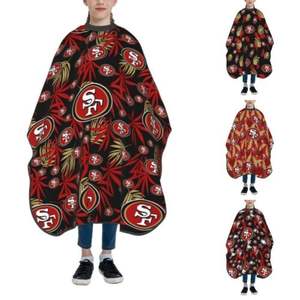 Vinnni Cape de coiffure pour enfants de premier rang, en polyester, résistante à l'eau, antistatique, confortable, portable, noire/personnalisée, 140x120cm - Product Image 3