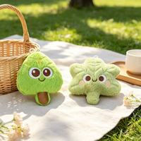 Porte-clés en peluche mignon en forme de feuille d'érable et de sycomore, poupée en peluche de dessin animé, pendentif de sac, vente en gros
