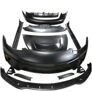 Kit carrosserie complet en FRP pour <span class=keywords><strong>Tesla</strong></span> Model 3 : pare-chocs avant et arrière, jupes latérales, capot moteur et aileron - Product Image 1