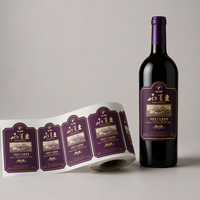 Étiquette personnalisée pour bouteille de vin, autocollant adhésif puissant pour l'avant et l'arrière des étiquettes de vin, fabricant professionnel d'étiquettes de vin en Chine