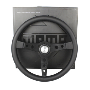 <span class=keywords><strong>Volant</strong></span> <span class=keywords><strong>Momo</strong></span> modifié en édition limitée, P 514 pouces, tout noir avec <span class=keywords><strong>cuir</strong></span> véritable concave peu profond, <span class=keywords><strong>volant</strong></span> à dégagement rapide - Product Image 4