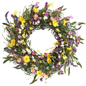 <span class=keywords><strong>Couronne</strong></span> décorative 24 "<span class=keywords><strong>Couronne</strong></span> <span class=keywords><strong>de</strong></span> lavande marguerite Belle <span class=keywords><strong>couronne</strong></span> artificielle <span class=keywords><strong>de</strong></span> printemps et d'été pour porte d'entrée ou décoration intérieure - Product Image 3