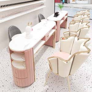Ensemble table et chaise pour manucure – Table de manucure et poste de travail de beauté populaires pour usage individuel et double - Product Image 1