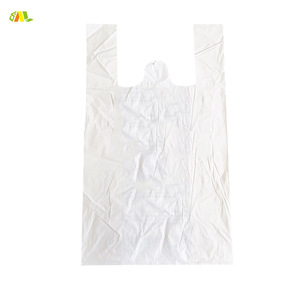 Borsa per t-shirt monouso da portare con te un sacco di vendita al dettaglio di generi alimentari biodegradabile a base di amido di mais - Product Image 3