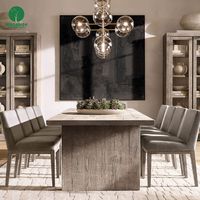 Moontree Table de meubles de salle à manger de style de luxe Table de salle à manger de haute qualité 6 8 10 pour restaurant en bois