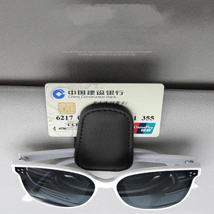 Clip Magnético Universal de Cuero para Visera de <span class=keywords><strong>Coche</strong></span>, Porta Gafas de Sol, para Tarjetas y Accesorios - Product Image 6