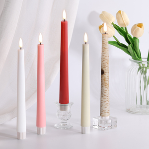 Bougie chauffe-plat LED artisanale à flamme réelle 3D en cire de paraffine Mermei, avec télécommande 10 touches et alimentation par piles - Product Image 4