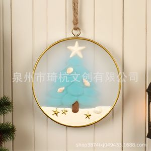 Ornement suspendu pour arbre de Noël, décoration circulaire en résine pour la décoration des fêtes - Product Image 5