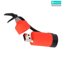 Clé USB personnalisée en silicone en forme de poteau d'incendie, clé USB en forme d'extincteur, cadeau promotionnel de sécurité incendie