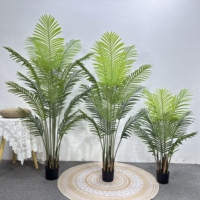 Vente en gros de plantes artificielles en plastique Dypsis Lutescens en pot, faux palmier décoratif d'intérieur, plantes simulées