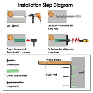 Giá Đỡ Treo Tường Jh-mech, 12 Inch, Chịu Được Vật Nặng Màu Đen Có Môi, Dùng Cho Kệ Nổi - Product Image 4