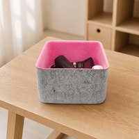 Boîte de rangement multifonctionnelle en feutre, boîte organisatrice carrée pour tiroir, étagère de bureau, cosmétiques, jouets, collations, accessoires