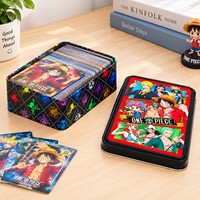 Boîte de rangement rectangulaire en fer blanc personnalisable pour cartes à collectionner, avec couvercle à charnière, étui métallique pour collectionneur