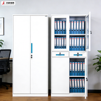 Armario Metálico Multiusos de Acero con Puerta de Vidrio, Venta Directa de Fábrica JIUSHUN