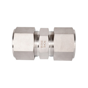 Raccord hydraulique en acier inoxydable ROKE, 2 pouces, double ferrule, connecteur droit - Product Image 1