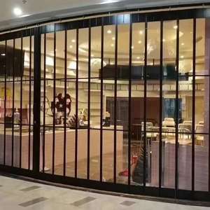 Cloison coulissante en cristal moderne en <span class=keywords><strong>PVC</strong></span> pliable à double pliage, antivol, quincaillerie pour garage, patio, intérieur, charnière <span class=keywords><strong>accordéon</strong></span>, toilettes, <span class=keywords><strong>douche</strong></span> - Product Image 1