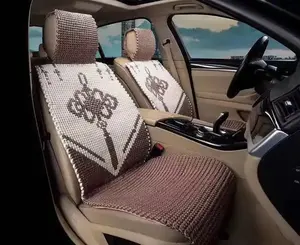 Hoogwaardige Luxe Antislip Universele Auto-Ijs Zijde Cool Gevoel Materiaal Handgemaakte Auto-Accessoires Stoelhoezen Set