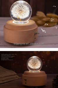 Caja de Música con Base Giratoria de Madera y Bola de Cristal con Patrón de Animales en 3D, Regalo Sorpresa para Niños - Product Image 2